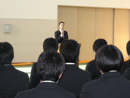 スポーツクラス卒業生講話