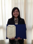 「日本大学付属高等学校等第３８回英語スピーチコンテスト」において学長賞（第一位）を受賞の横田さん